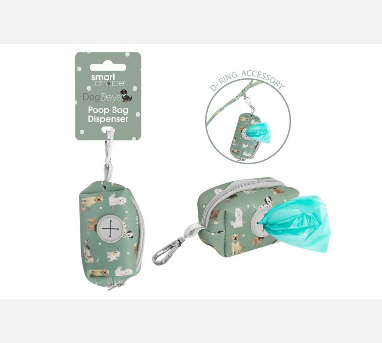 Smart Choice Dog Print Poop Bag Dispenser